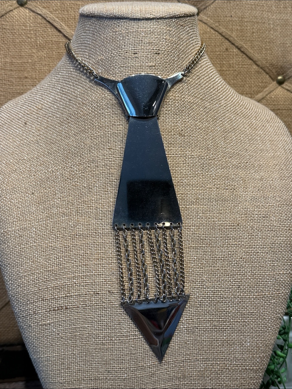 Vintage Statement Metal Necklace